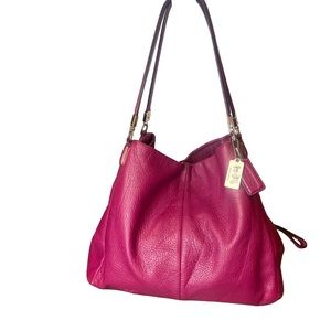 Coach Phoebe Pebbled Leather Shoulder Bag